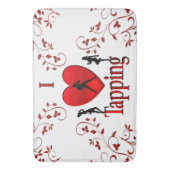 I Heart Tap Dance Badmat (Voorkant Verticaal)