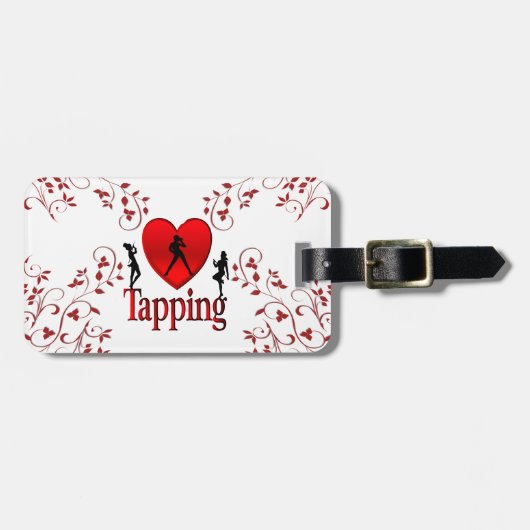 I Heart Tap Dance Bagagelabel (Voorkant horizontaal)