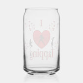 I Heart Tap Dance Blikvorm Glas (Achterkant)