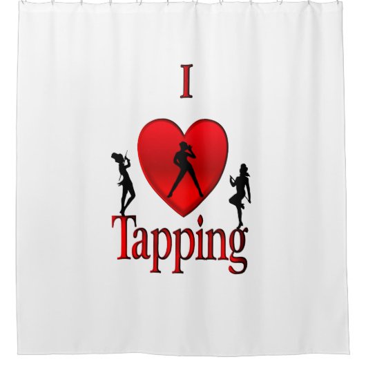 I Heart Tap Dance Douchegordijn (Voorkant)
