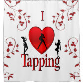 I Heart Tap Dance Douchegordijn (Voorkant)