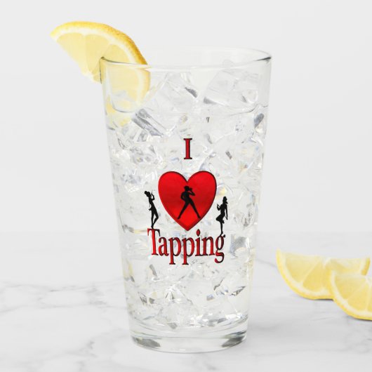 I Heart Tap Dance Glas (Voorkant ijs)