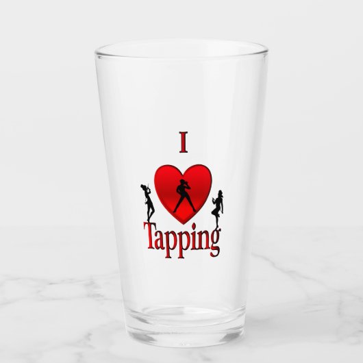 I Heart Tap Dance Glas (Voorkant)