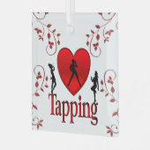 I Heart Tap Dance Glas Ornament (Voorkant links)