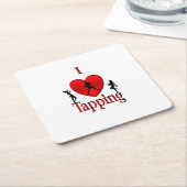 I Heart Tap Dance Kartonnen Onderzetters (Schuin)