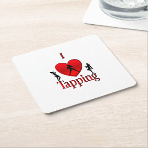 I Heart Tap Dance Kartonnen Onderzetters
