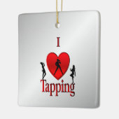 I Heart Tap Dance Keramisch Ornament (Links)