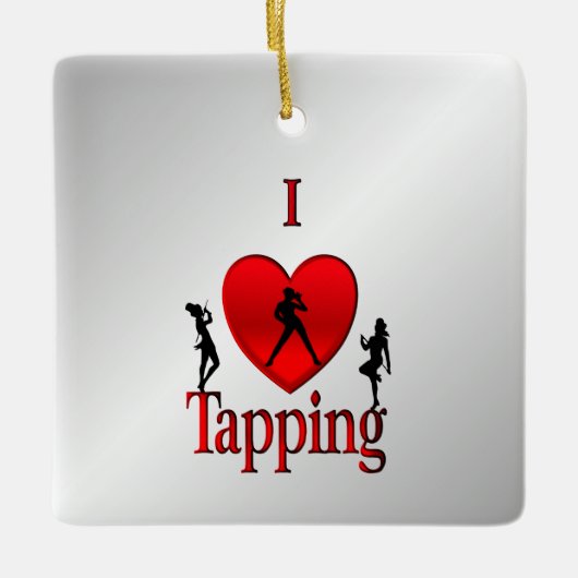 I Heart Tap Dance Keramisch Ornament (Voorkant)