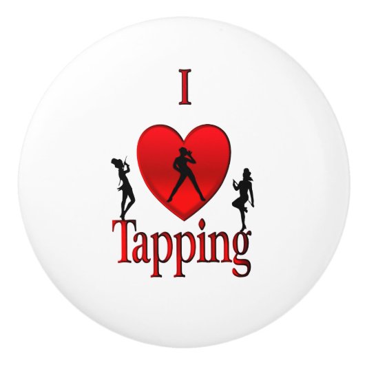 I Heart Tap Dance Keramische Knop (Voorkant)