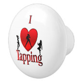 I Heart Tap Dance Keramische Knop (Rechts)