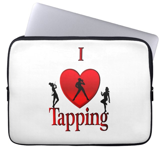 I Heart Tap Dance Laptop Sleeve (Voorkant)