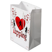 I Heart Tap Dance Medium Cadeauzakje (Achterkant Gekanteld)
