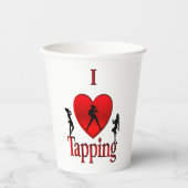 I Heart Tap Dance Papieren Bekers (Voorkant)