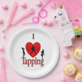 I Heart Tap Dance Papieren Bordje (Feest)