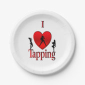 I Heart Tap Dance Papieren Bordje (Voorkant)