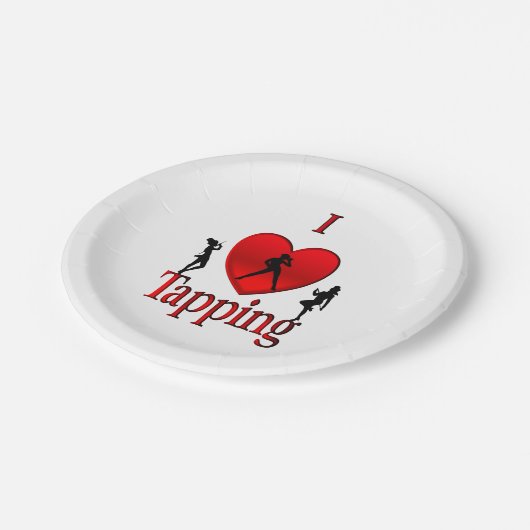 I Heart Tap Dance Papieren Bordje (Gekanteld)