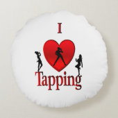 I Heart Tap Dance Rond Kussen (Achterkant)