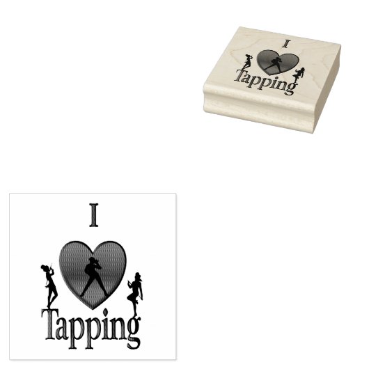 I Heart Tap Dance Rubberstempel (Gestempeld)