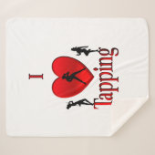 I Heart Tap Dance Sherpa Deken (Voorkant (horizontaal))