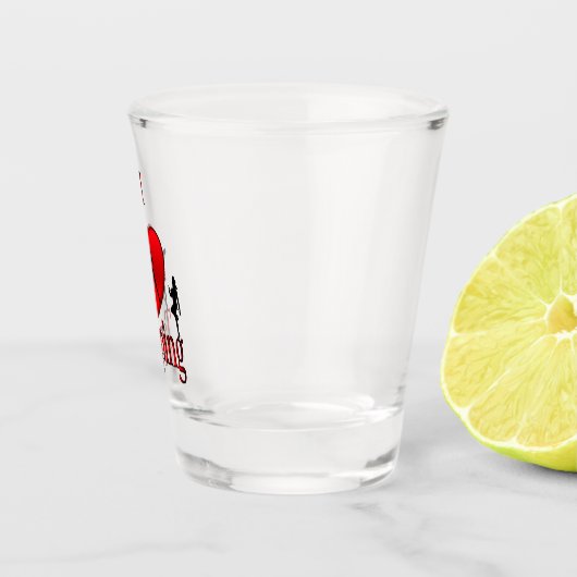 I Heart Tap Dance Shot Glas (Rechts)