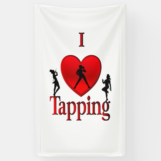 I Heart Tap Dance Spandoek (Verticaal)