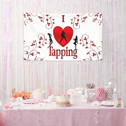 I Heart Tap Dance Spandoek (Feest)