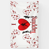I Heart Tap Dance Spandoek (Verticaal)