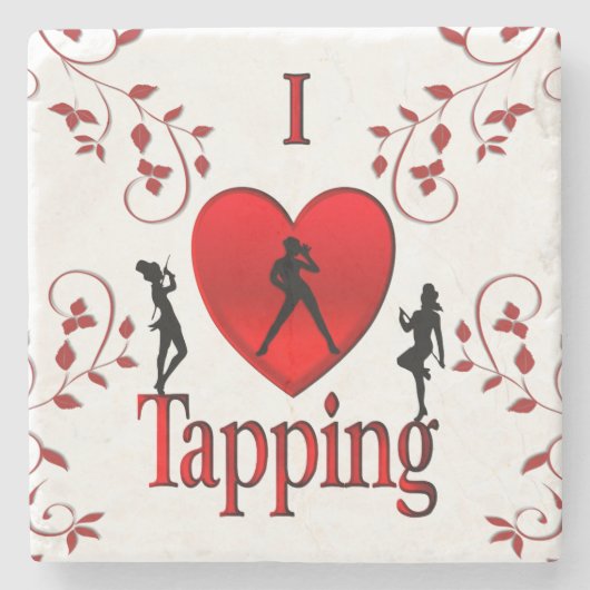 I Heart Tap Dance Stenen Onderzetter (Voorkant)