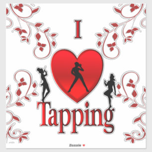 I Heart Tap Dance Sticker