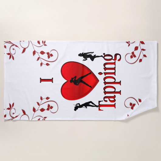 I Heart Tap Dance Strandlaken (Voorkant)