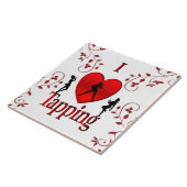 I Heart Tap Dance Tegeltje (Zijkant)