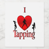 I Heart Tap Dance Wijn Etiket (Enkel label)