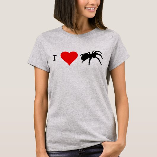 I Heart Tarantulas T-shirt (Light Steel) (Voorkant)