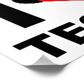 I Heart Techno Funny Poster (Hoek)