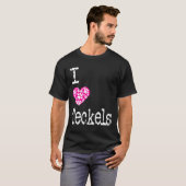 I Heart Teckels Love Dachshund Teckel Hondenrassen T-shirt (Voorkant volledig)
