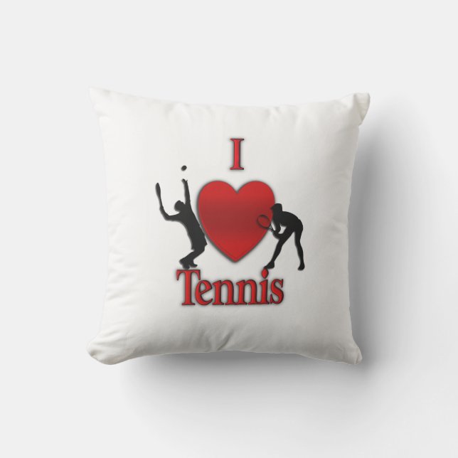 I Heart Tennis Buitenkussen (Voorkant)