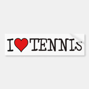 I HEART TENNIS BUMPERSTICKER