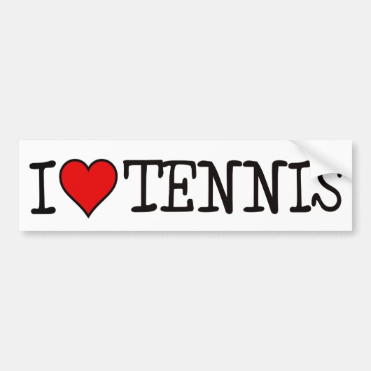 I HEART TENNIS BUMPERSTICKER (Voorkant)