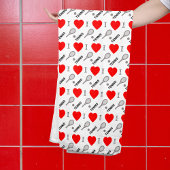 I heart tennis -pattern bath towel set bad handdoek