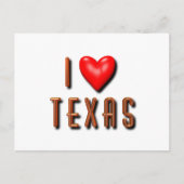 I Heart Texas Briefkaart (Voorkant)