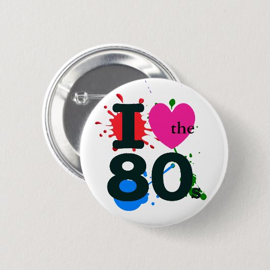 I Heart the 80s Button (Voorkant /achterkant)