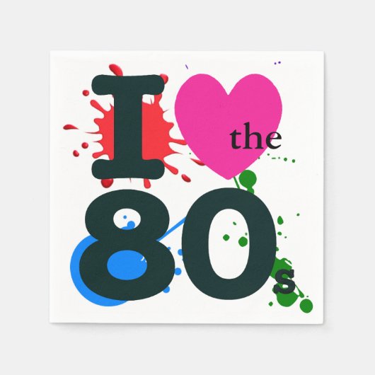 I Heart The 80s Cocktail servet (Voorkant)