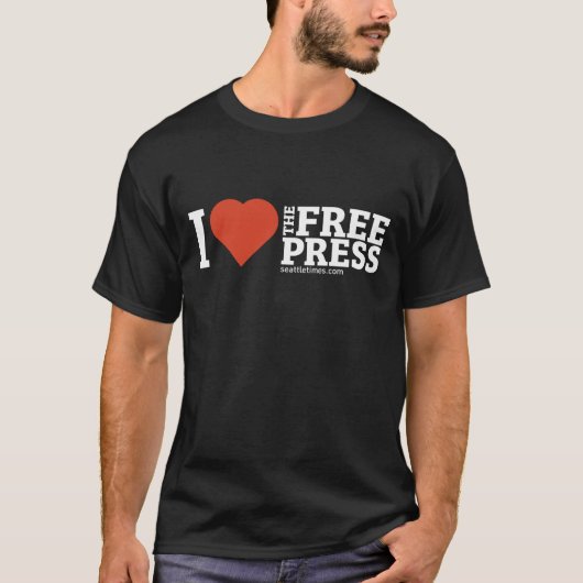 I Heart The Free Press Mannen T-Shirt (Voorkant)