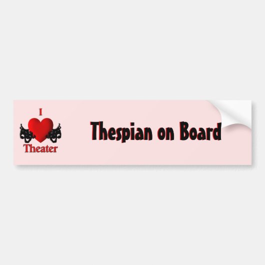 I Heart Theater Bumpersticker (Voorkant)