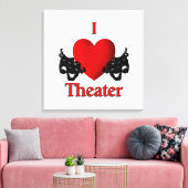 I Heart Theater Canvas Afdruk (Insitu (Woonkamer))