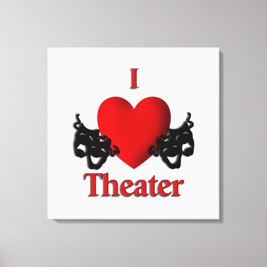 I Heart Theater Canvas Afdruk (Voorkant)