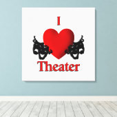 I Heart Theater Canvas Afdruk (Insitu (Houten vloer))