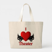 I Heart Theater Canvas tas (Achterkant)
