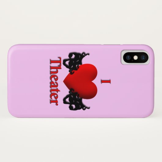 I Heart Theater Case-Mate iPhone Case (Achterkant (horizontaal))