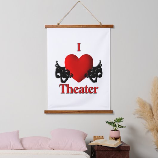 I Heart Theater Hangend Wandkleed (Slaapkamer)